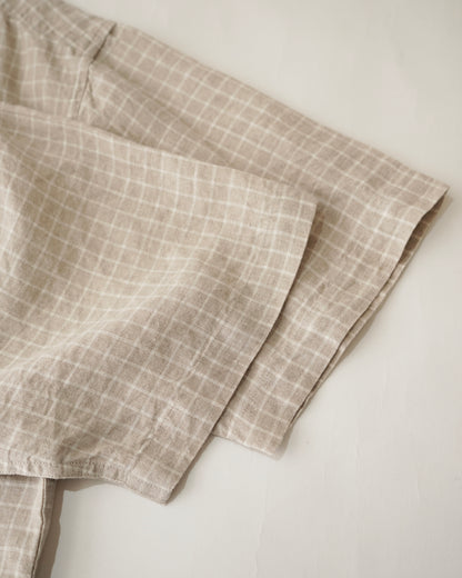 90s GOOUCH no collar linen shirts