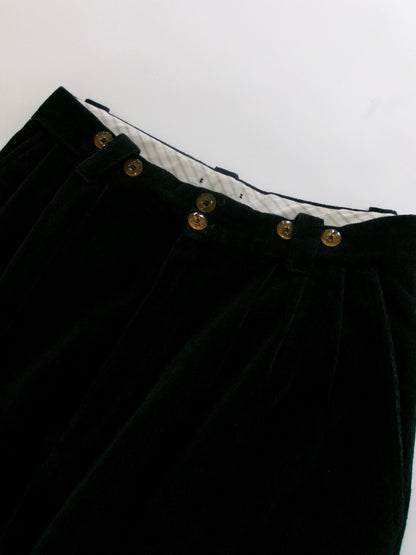 90s EMPORIO ARMANI black velours pants