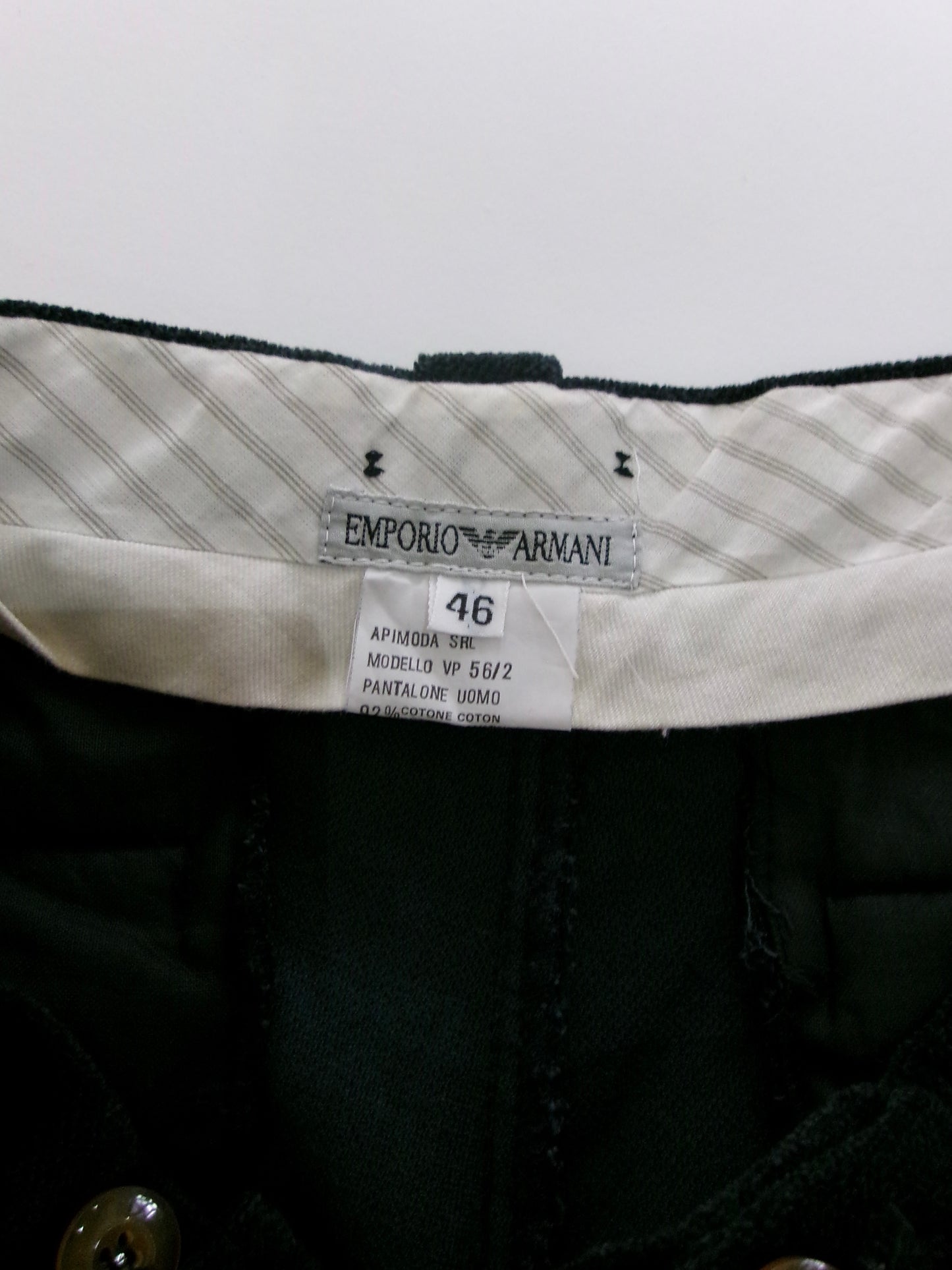 90s EMPORIO ARMANI black velours pants