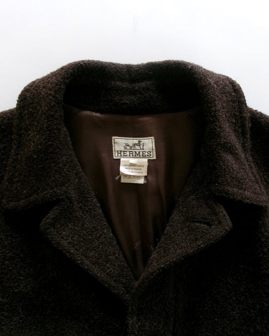 HERMES alpaca coat