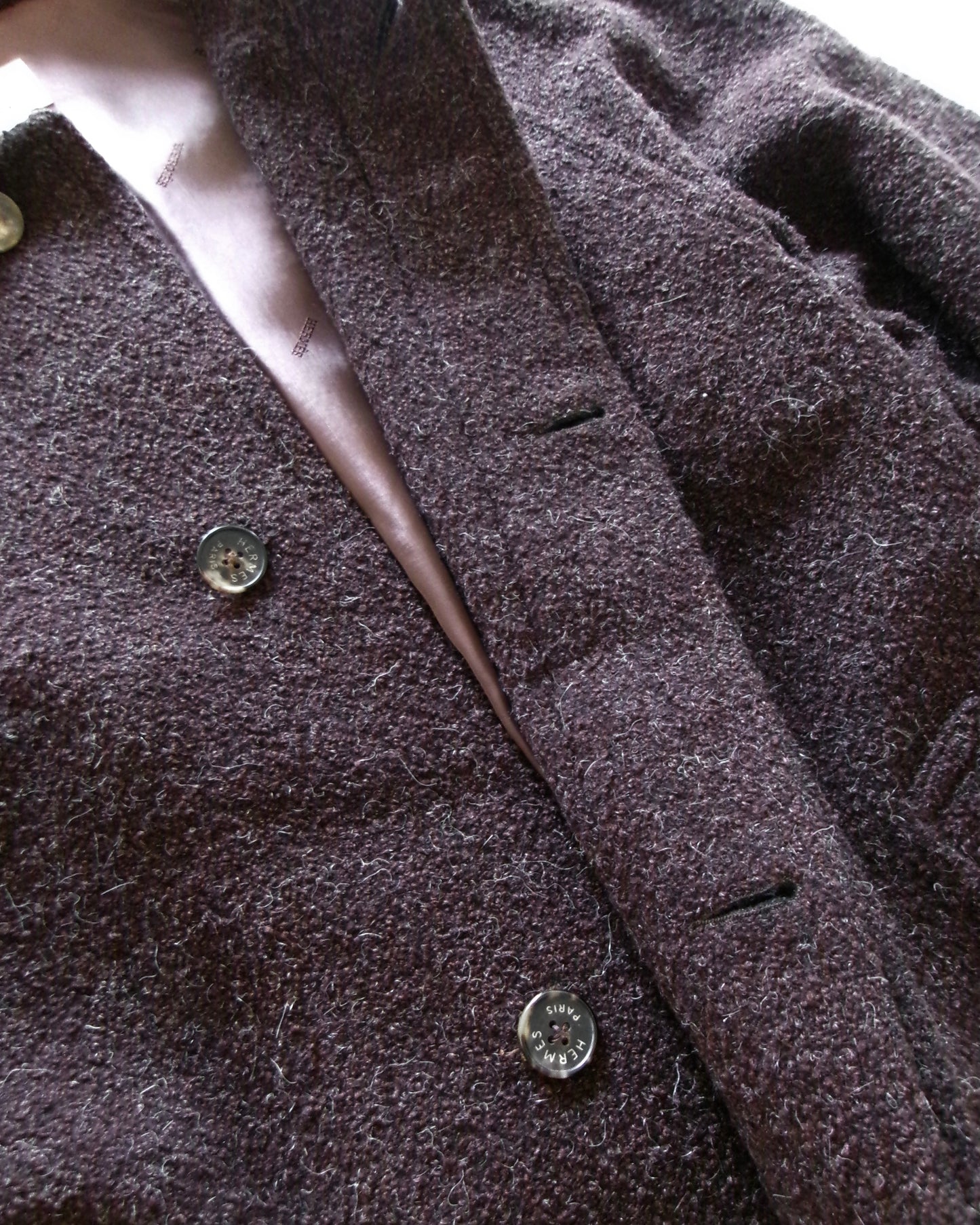 HERMES alpaca coat