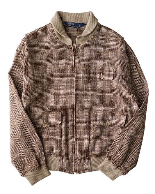 90s Polo Ralph Lauren glen check silk jacket