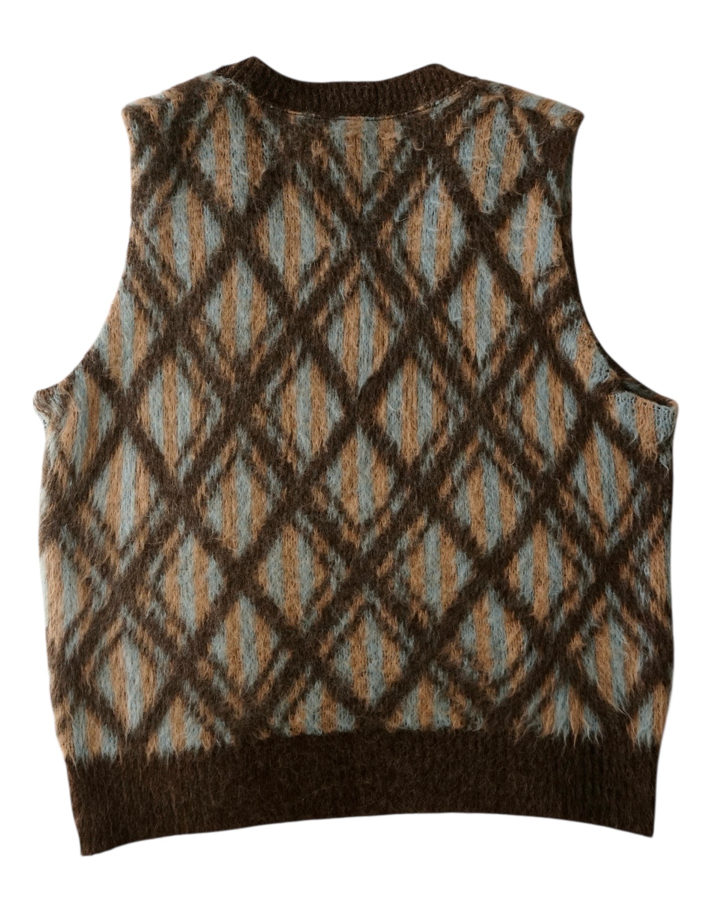 70s KENNINGTON diamond pattern mohair vest