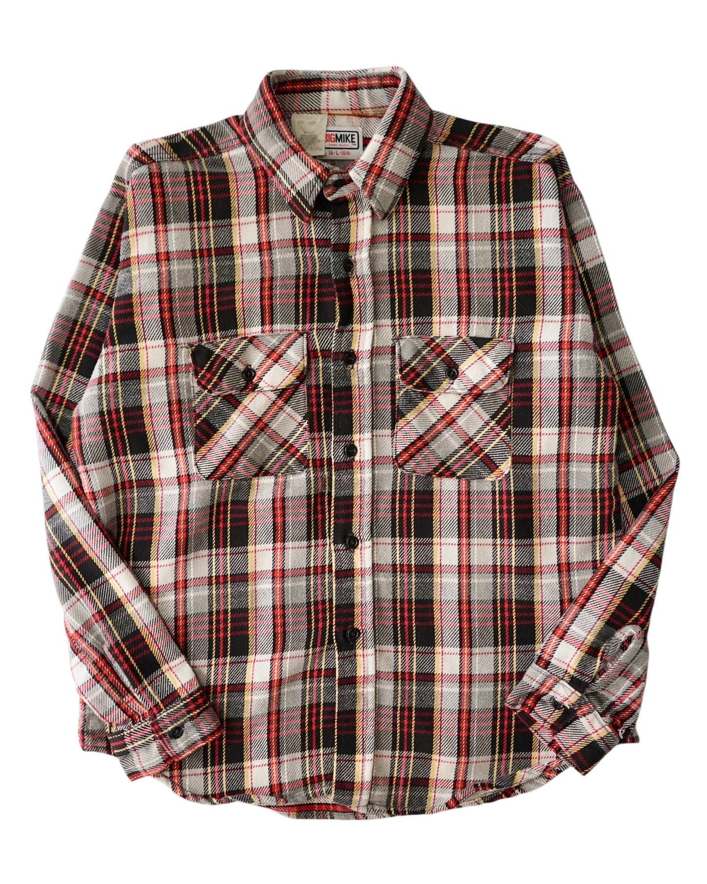 80s【BIG MIKE】L/S Flannel Shirt USA製