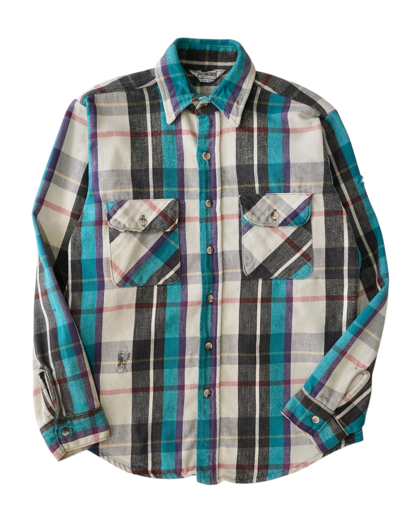 80s【FIVE BROTHER】L/S Flannel Shirt USA製