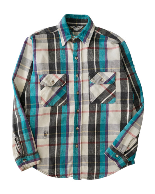 80s【FIVE BROTHER】L/S Flannel Shirt USA製