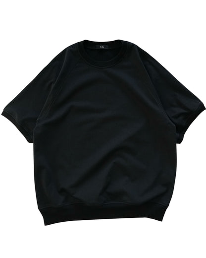 Cale-36 gauge fleece short sleeve- black