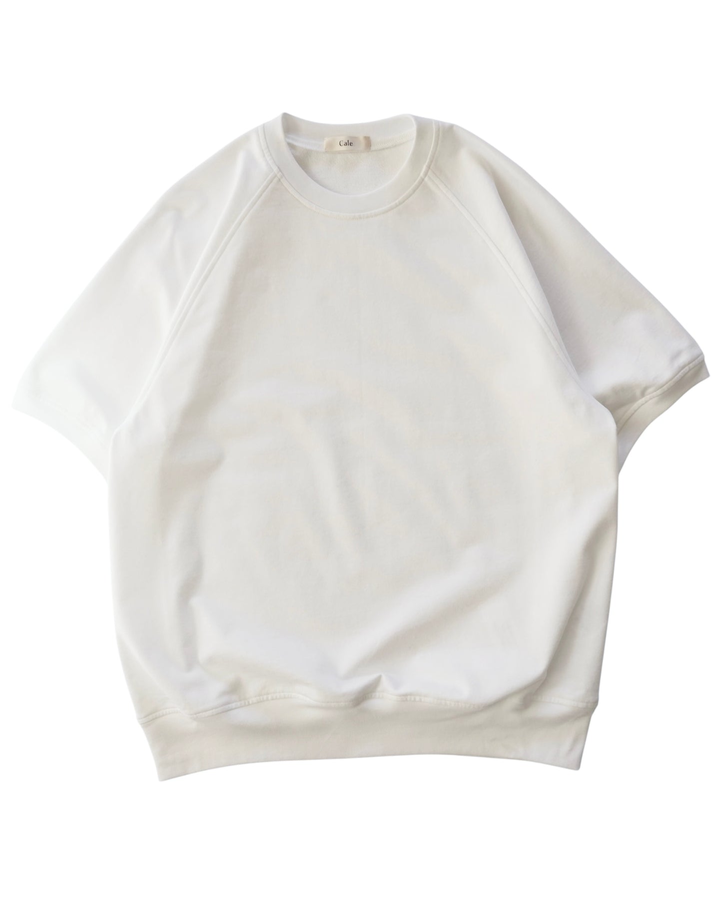Cale-36 gauge fleece short sleeve- white