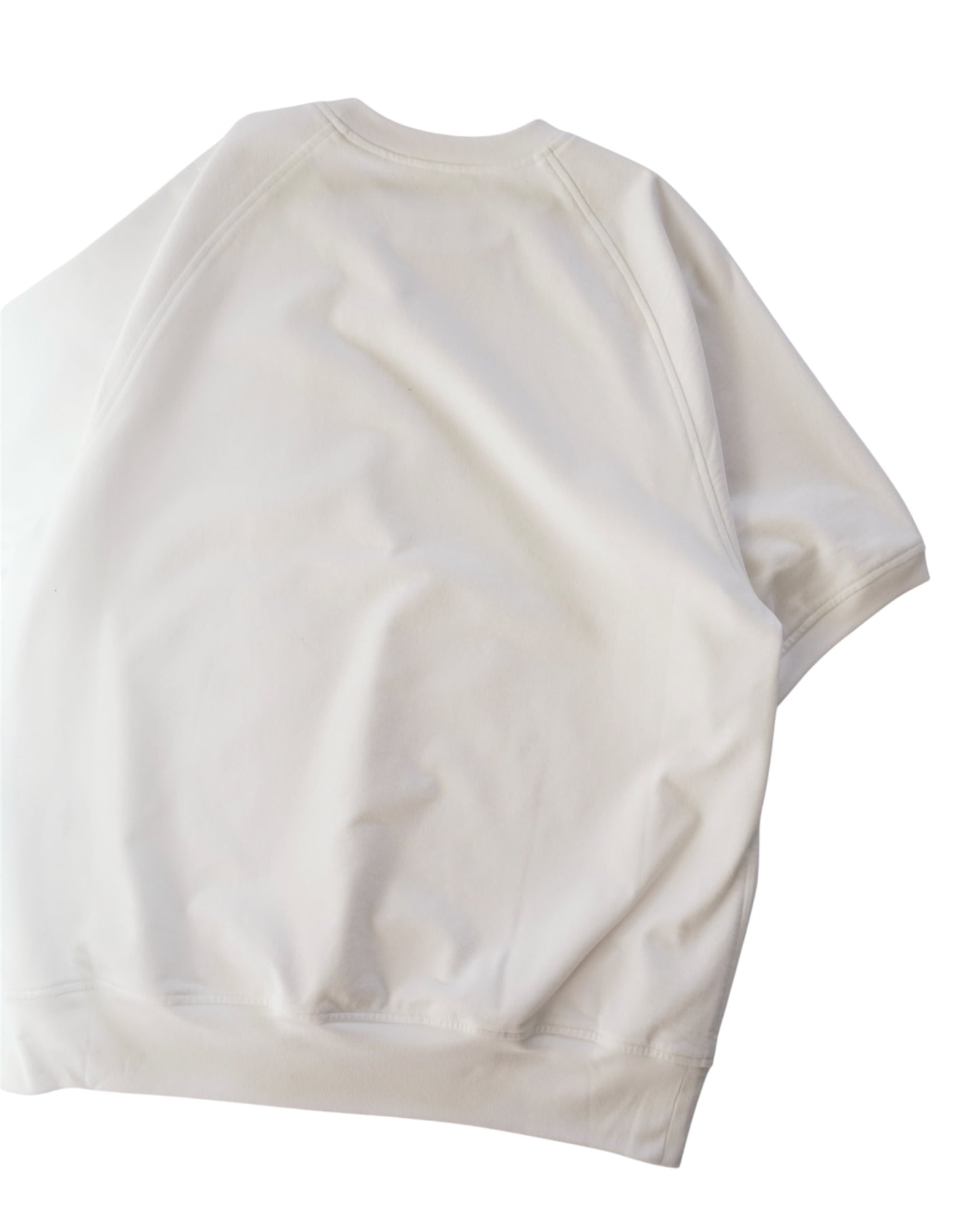 Cale-36 gauge fleece short sleeve- white