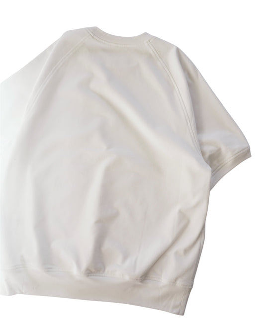 Cale-36 gauge fleece short sleeve- white