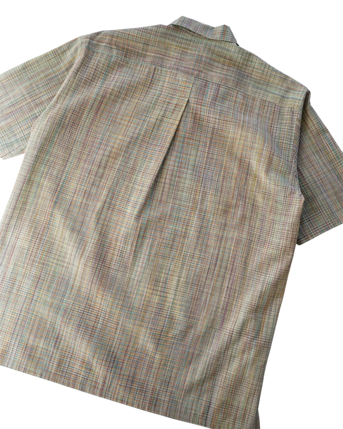 Cale-cotton Ikat check shirts-green