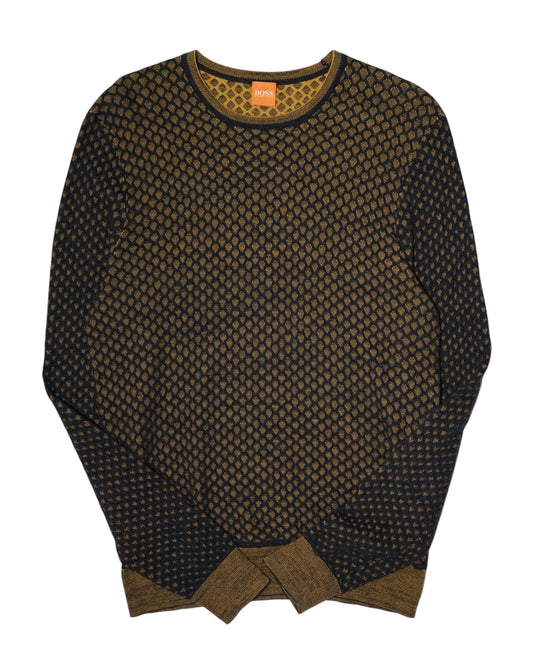 00s HUGO BOSS honeycomb pattern knit
