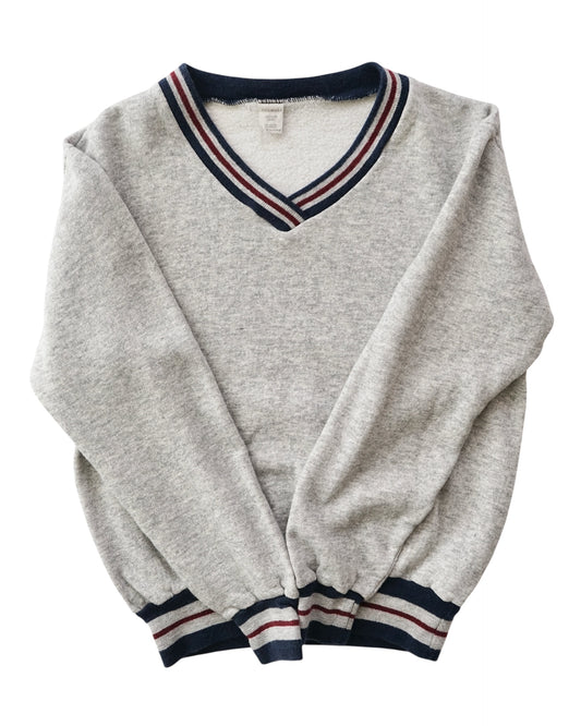 80s v neck sweat shirt