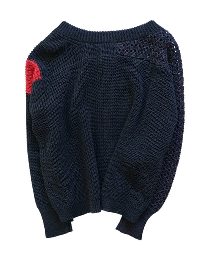 oira-和紙cardigan black