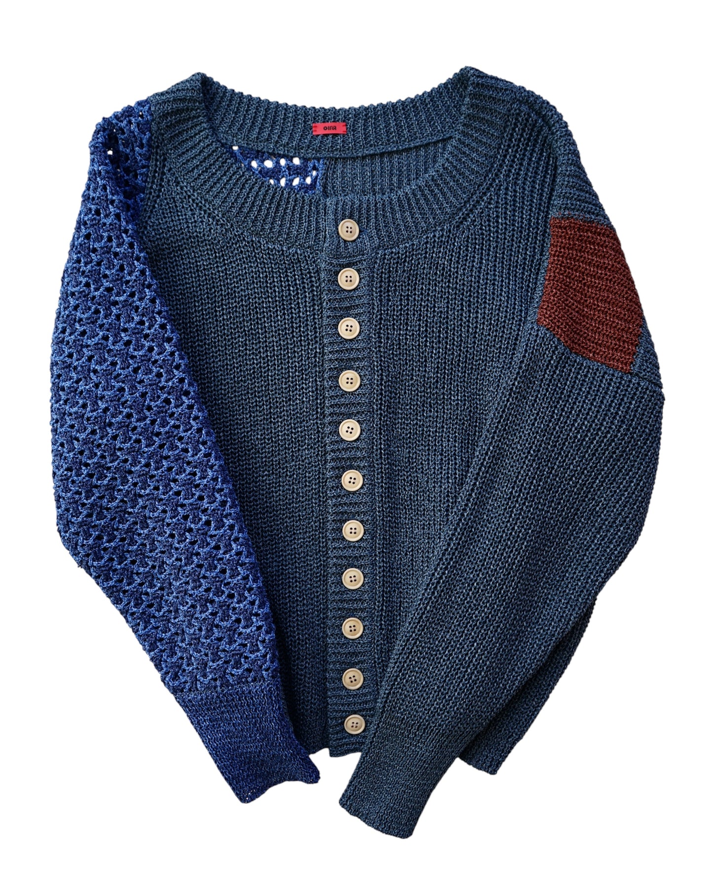 oira-和紙cardigan blue