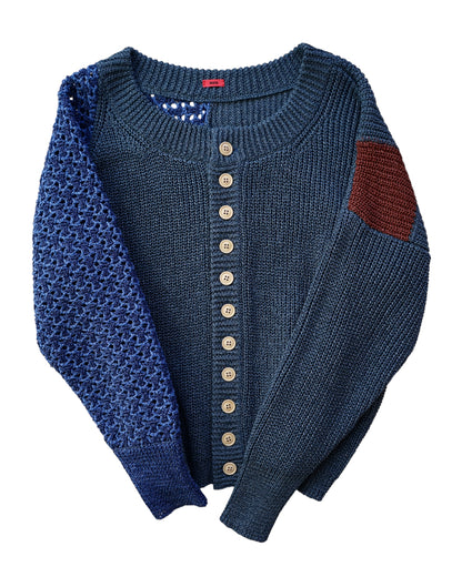 oira-和紙cardigan blue