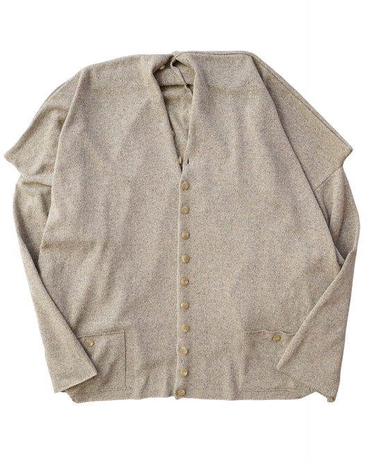 oira- box cardigan almond