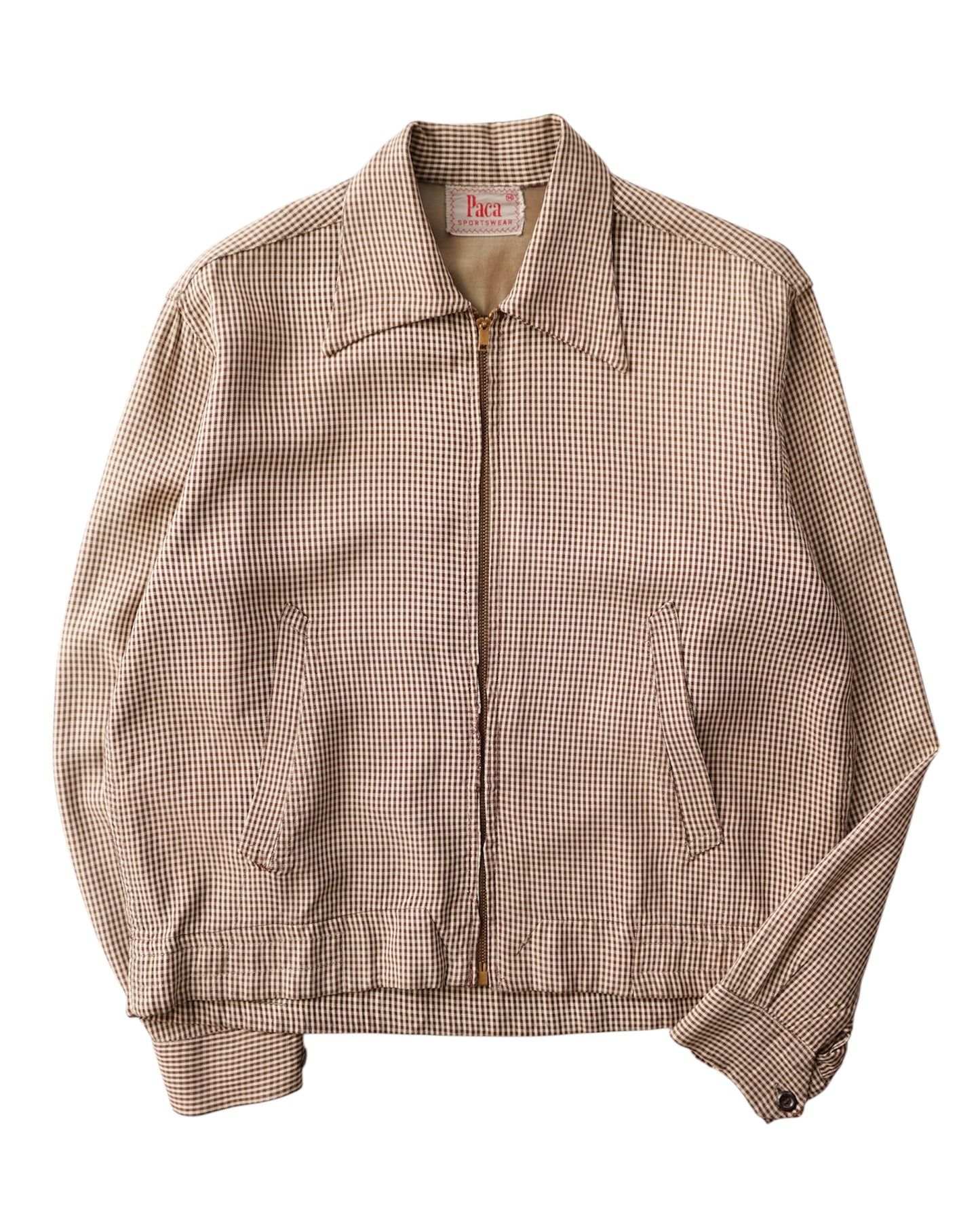 50s Paca gingham check gabardine jacket