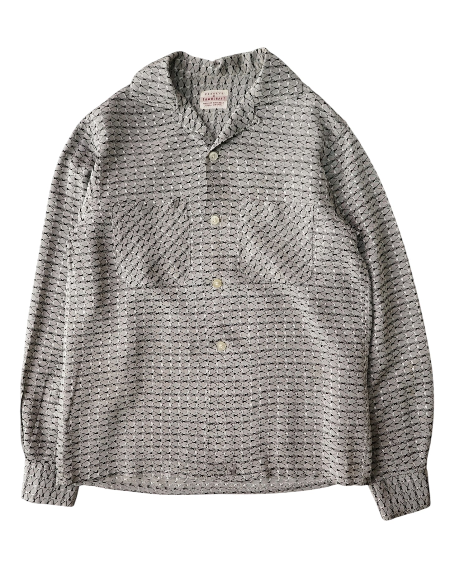 50s TOWN CRAFT open collar shirts