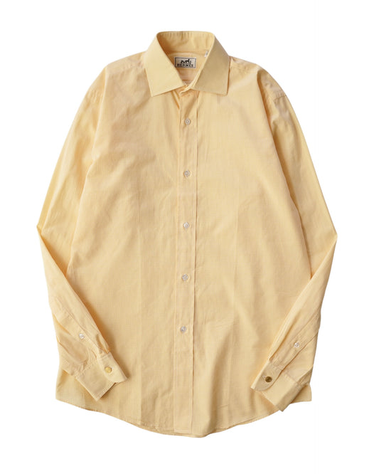HERMES micro check shirts