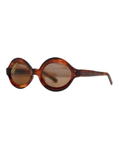 selecta-T.V OVAL- Brown Lens Sunglasses / Frame France