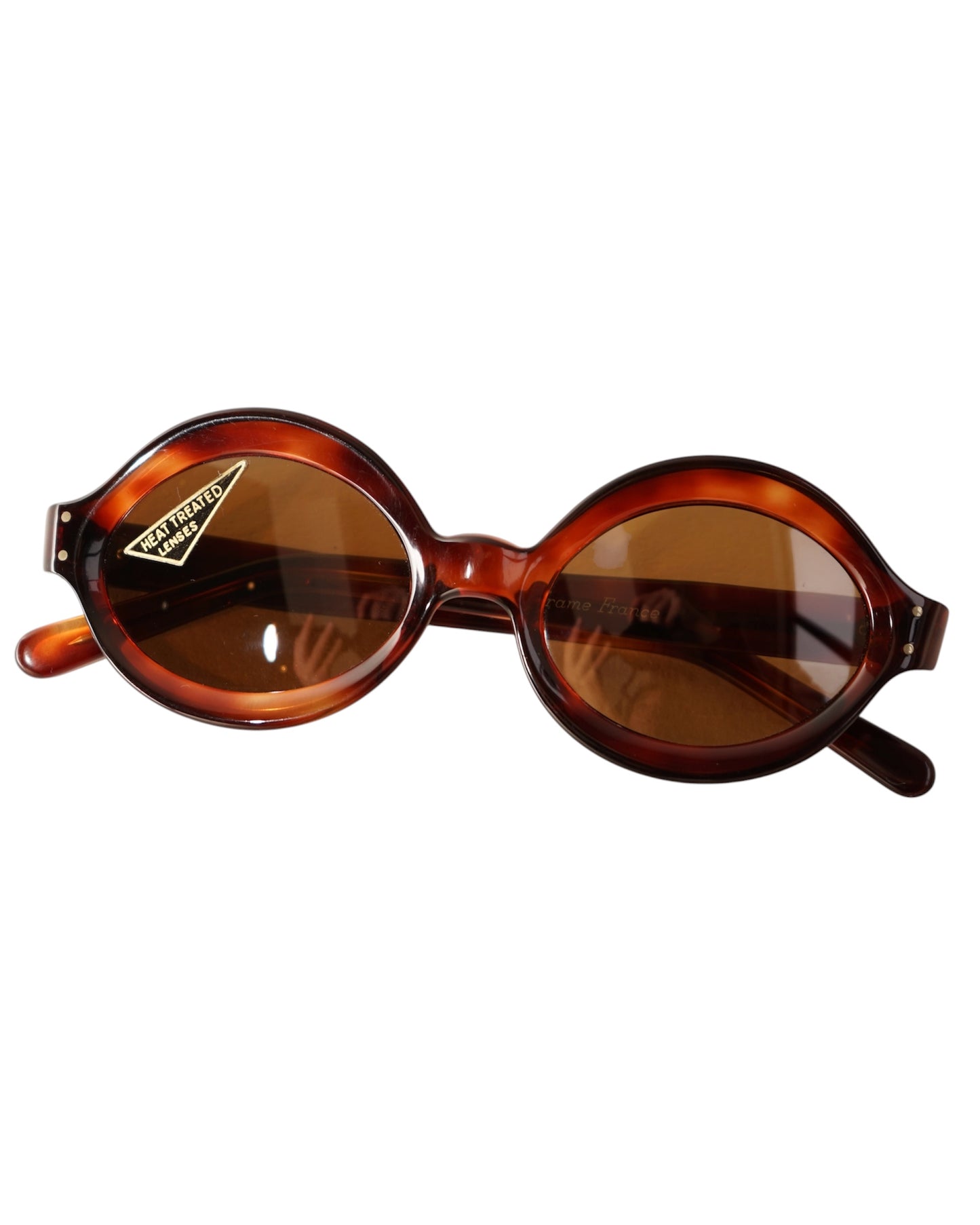 selecta-T.V OVAL- Brown Lens Sunglasses / Frame France