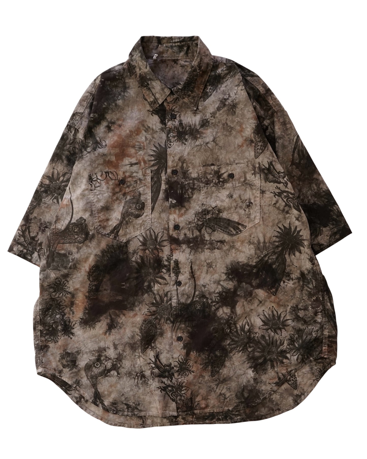 kiivu BOIL S/SHT- Hand Drawing SUMI Printing + overdye