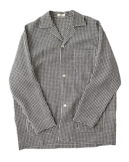 water twisted linen gingham check coverall