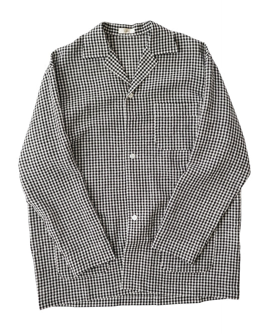 water twisted linen gingham check coverall