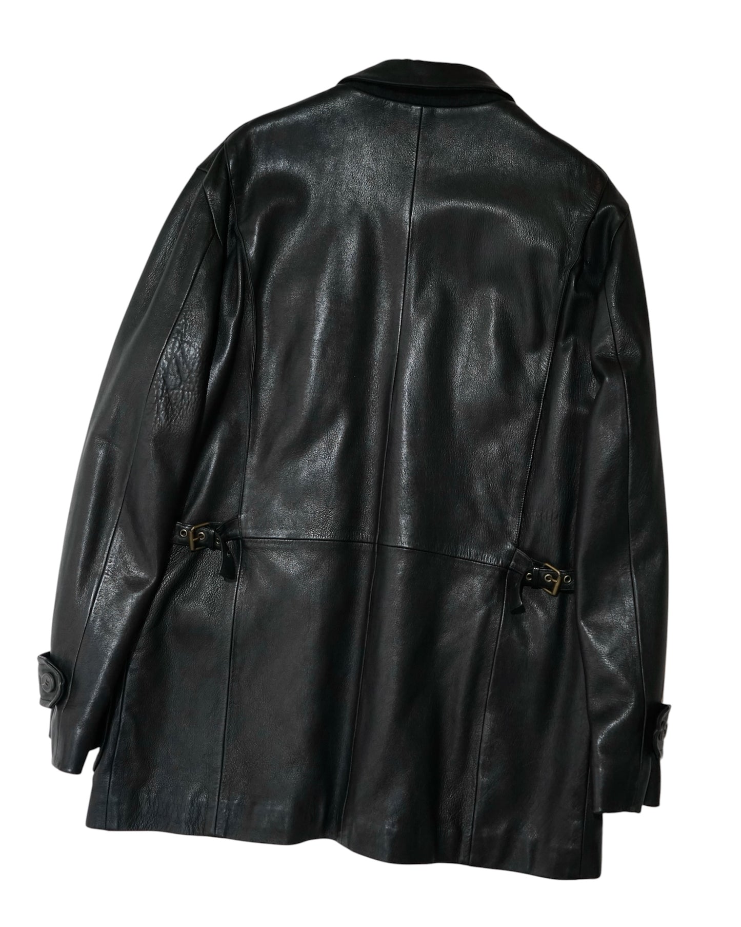 GIRGIO ARMANI LE COLLEZIONI leather car coat