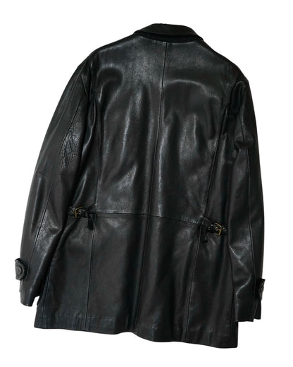 GIRGIO ARMANI LE COLLEZIONI leather car coat