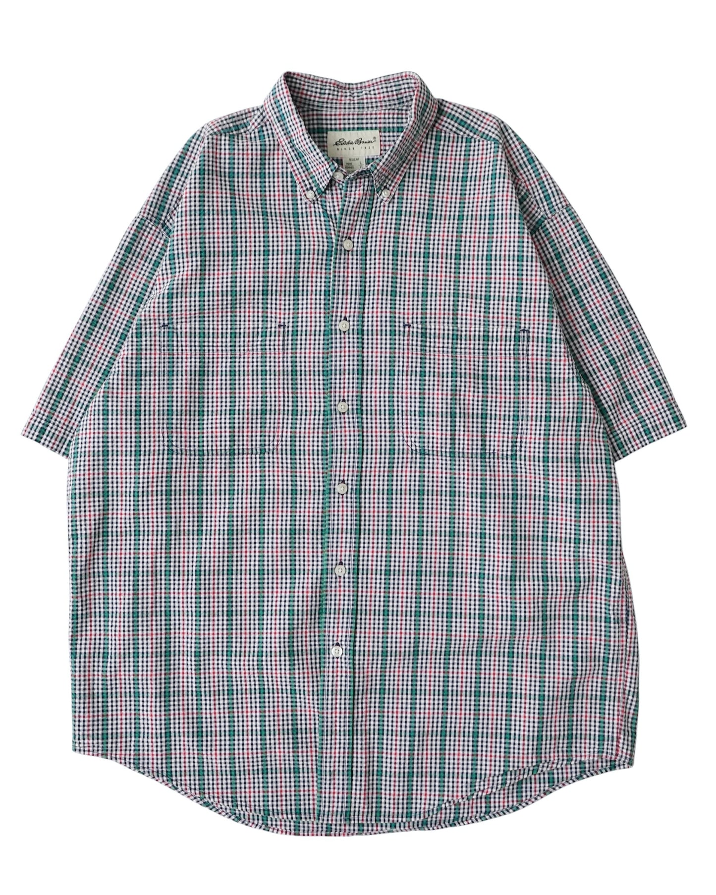 Eddie Bauer seersucker check shirts