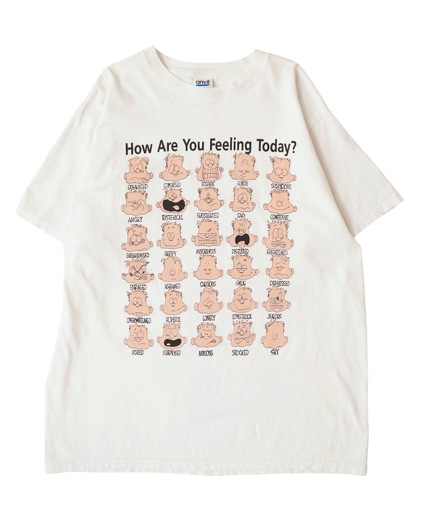 90s “How Are You Feeling Today?” Emotion Chart T-Shirt