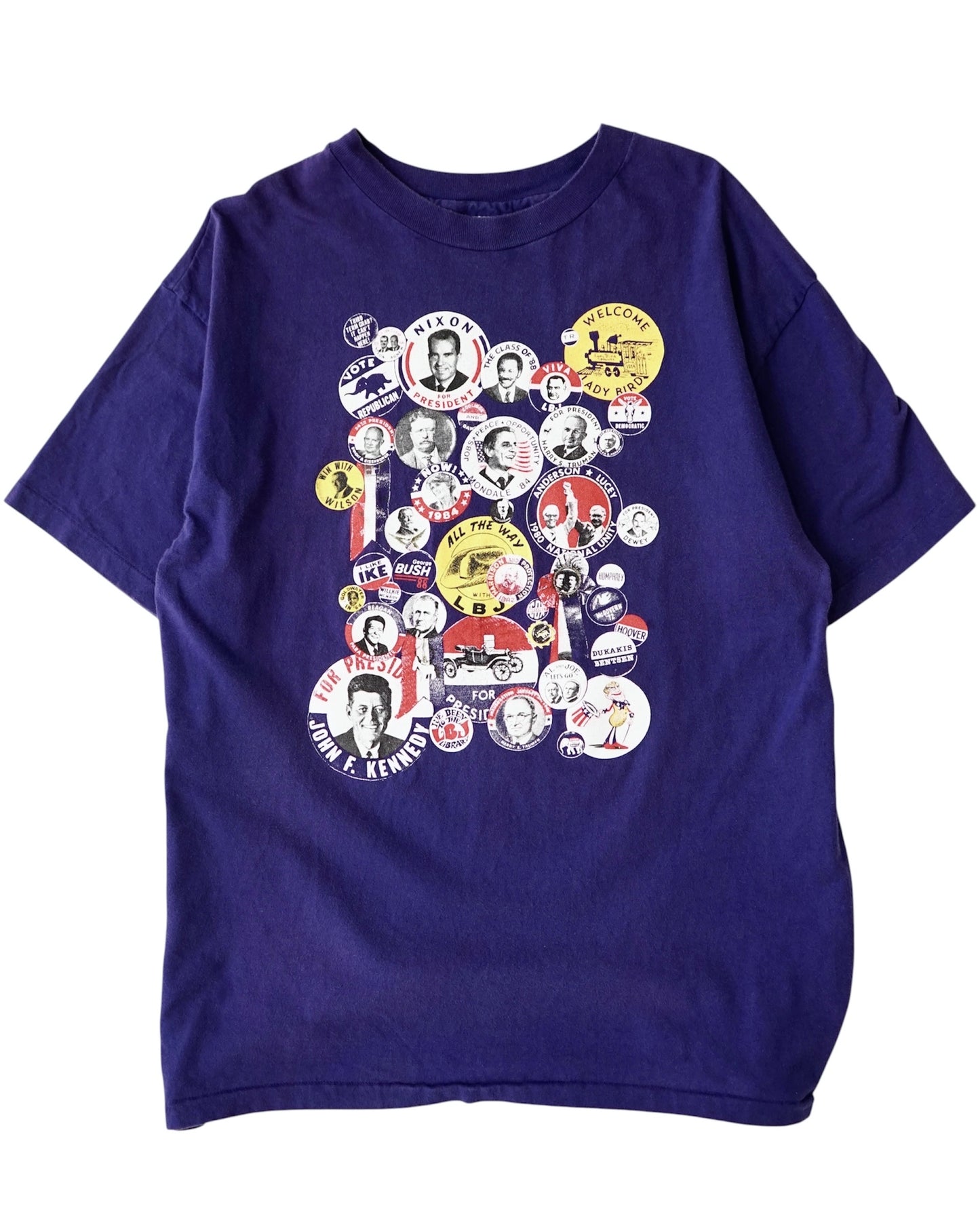 90s Political Campaign Buttons Print T-Shirt / Made in USA