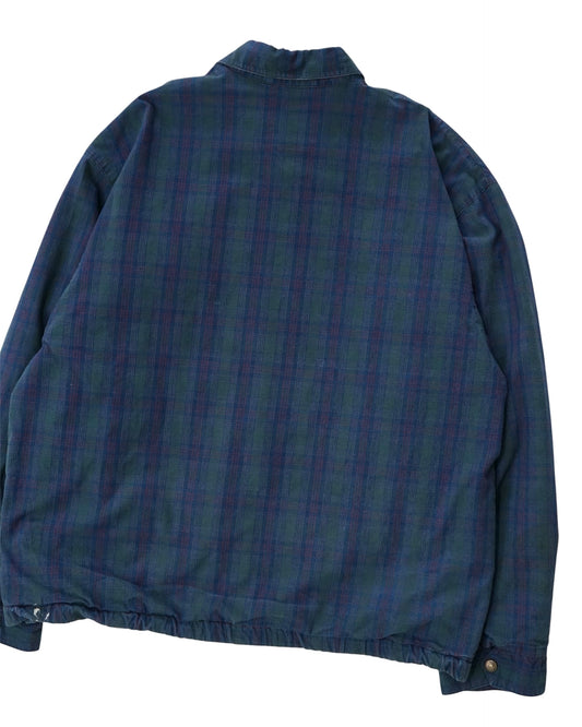 90s Eddie Bauer Black Watch Plaid Cotton Swing Top Made in USA
