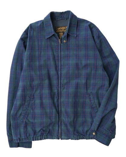 90s Eddie Bauer Black Watch Plaid Cotton Swing Top Made in USA