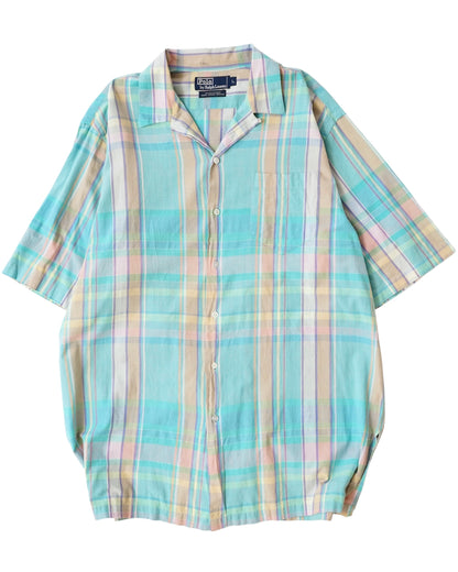 Polo by Ralph Lauren Pastel Madras Open Collar Shirt