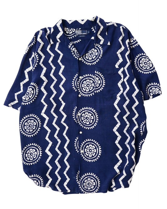Polo by Ralph Lauren Batik Pattern Open Collar Shirt