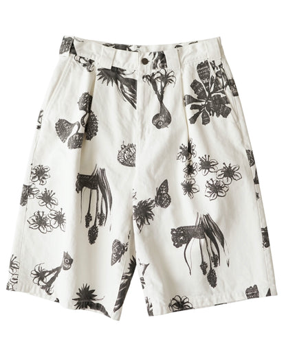kiivu SHORT PANTS - Hand Drawing SUMI Printing