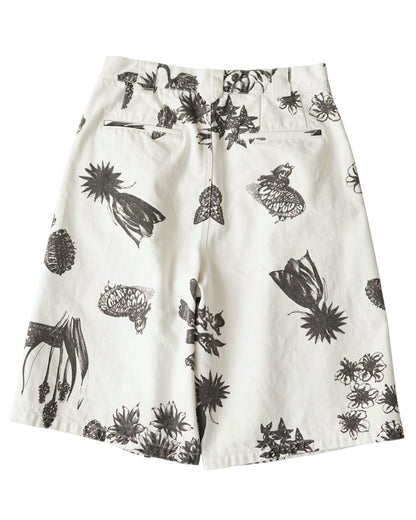 kiivu SHORT PANTS - Hand Drawing SUMI Printing