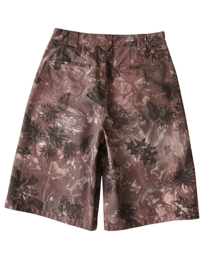 kiivu SHORT PANTS - Hand Drawing SUMI Printing + overdye