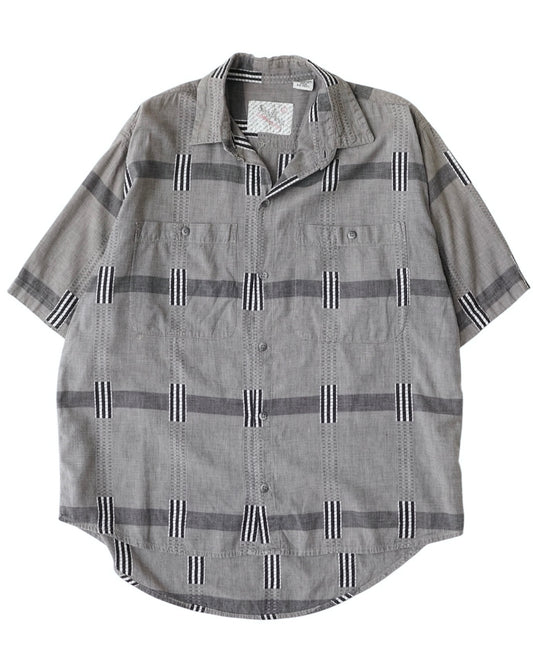 90s SANTANA textured plaid shirts