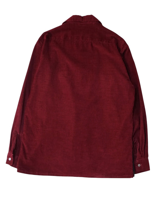 Wine corduroy work shirts
