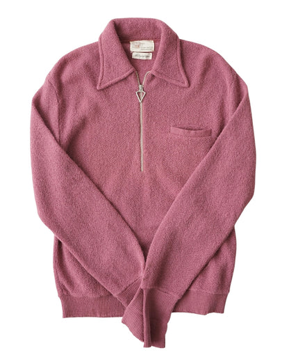 60-70s THE LION alpaca half zip knit