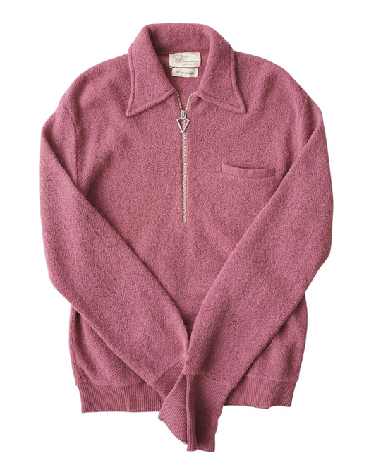 60-70s THE LION alpaca half zip knit