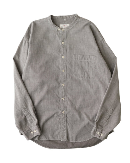 90s ARMANI JEANS band collar shirt