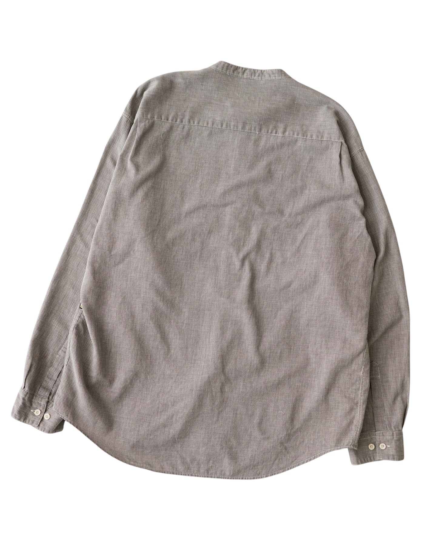 90s ARMANI JEANS band collar shirt