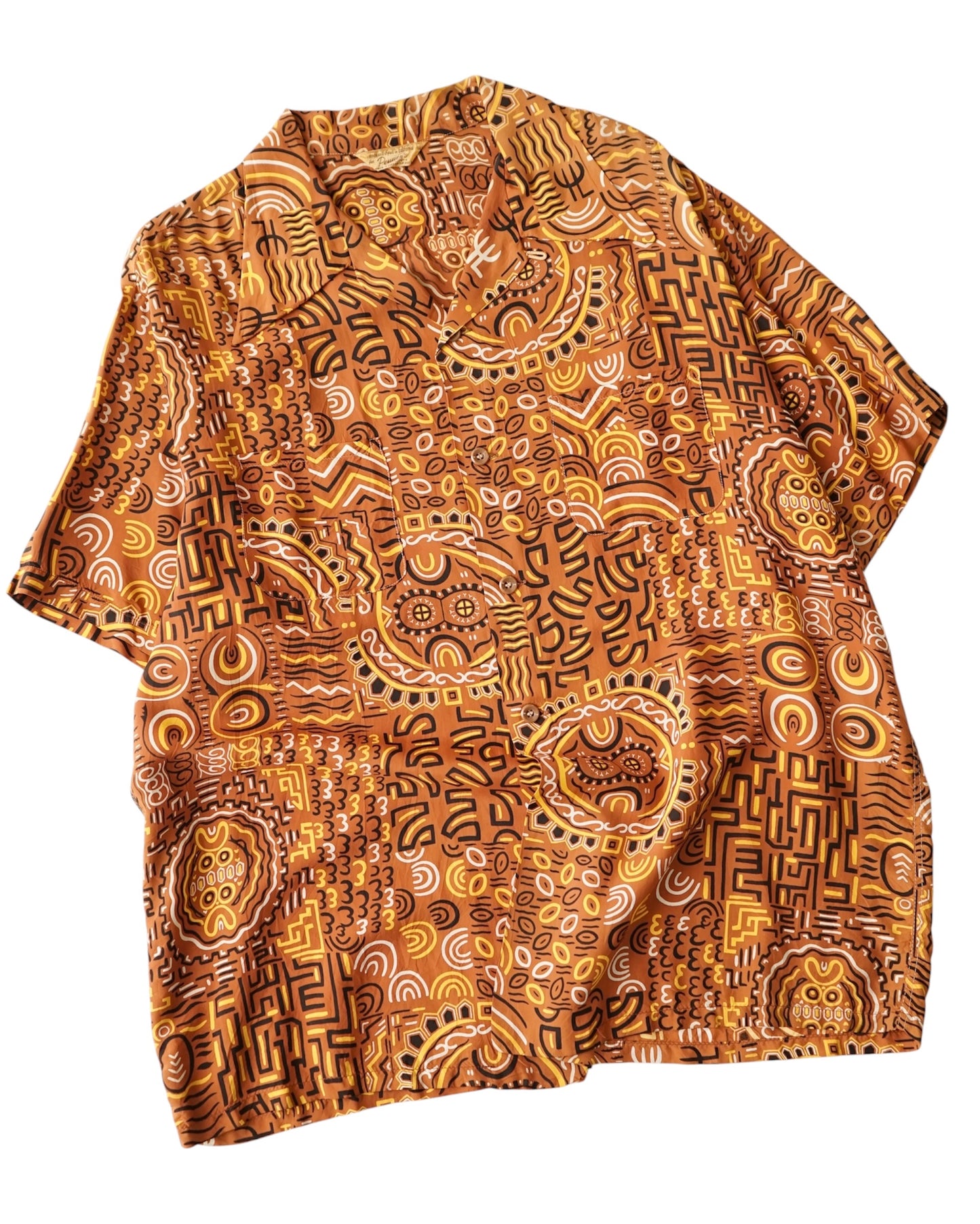 50s Penney's super big rayon aloha shirt