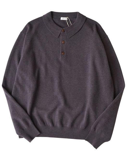 crepuscule L/S Polo-purple